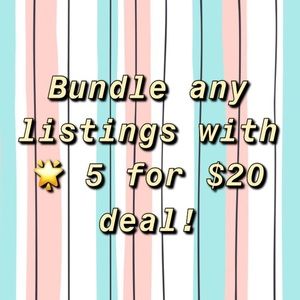 Bundle any listings with 🌟 to get them 5 for $20!